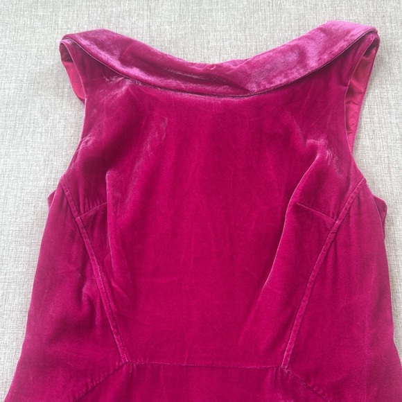Boden Velvet Martha Midi Dress English Berry Magenta women’s size 4 - Picture 6 of 16